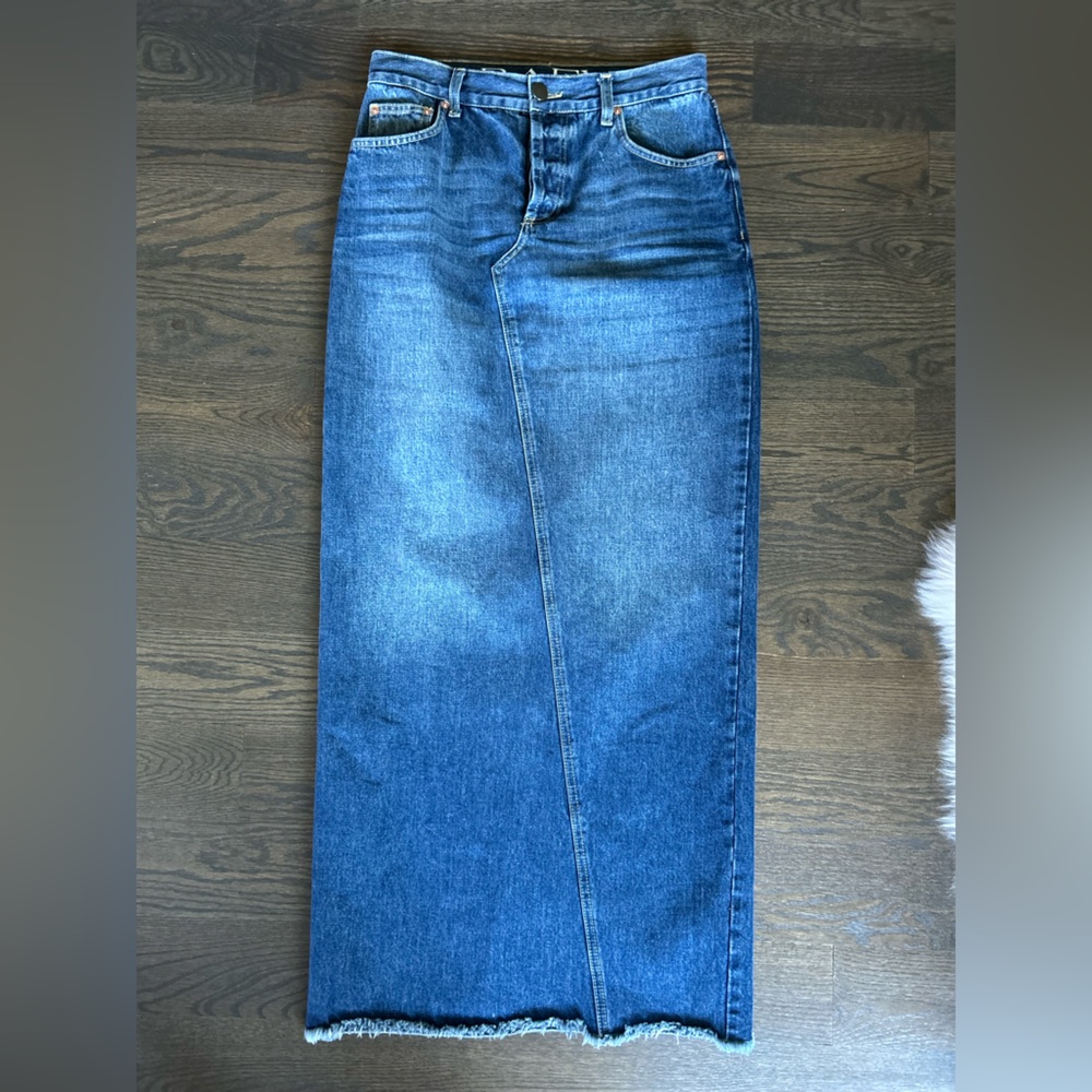 Blue Maxi Skirt with Elegant Flow